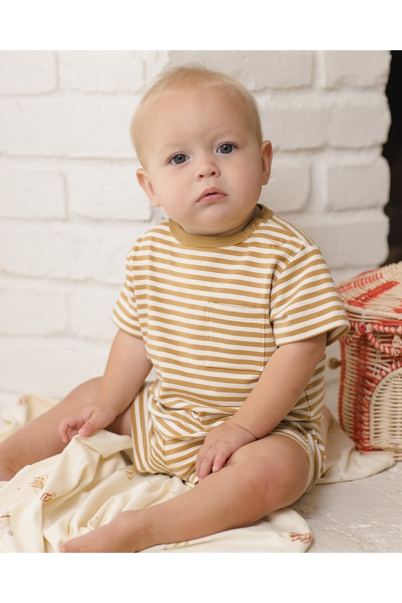 view 2 of 7 SET DE CAMISETA Y SHORT in Honey Stripe