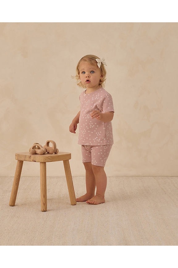 view 2 of 3 Summer Pajama Set in Mauve Ditsy