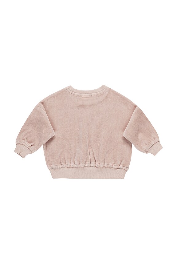 view 2 of 3 Kids Velour Relaxed Sweatshirt in Blush