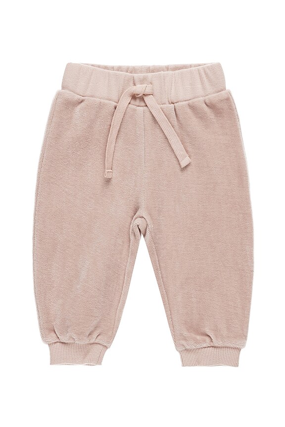 view 2 of 2 РАССЛАБЛЕННЫЕ ВЕЛЮРОВЫЕ СПОРТИВНЫЕ БРЮКИ in Blush