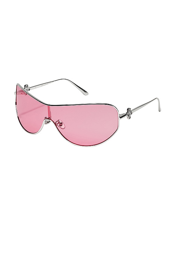 view 2 of 2 X Guizio Balance Shield Sunglasses in Silver & Rose