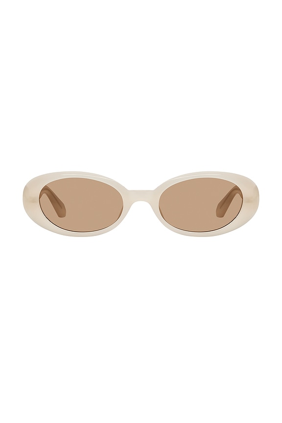 view 1 of 2 Felt Cute Sunglasses in Bone & Tan