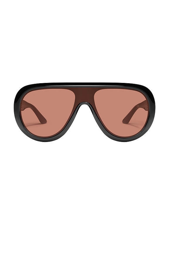 view 1 of 2 LUNETTES DE SOLEIL in Black & Dark Apricot