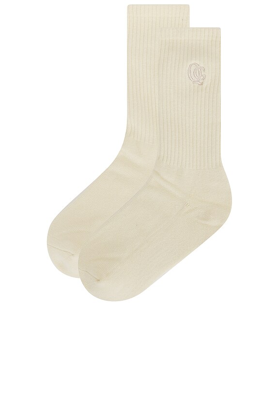 view 2 of 2 Monogram Socks in Bone