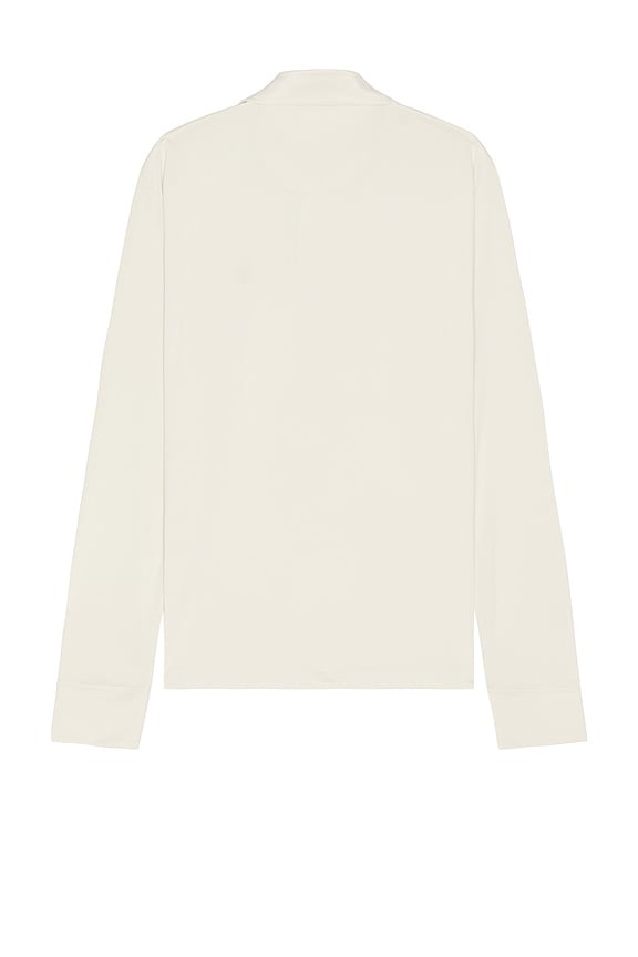 view 2 of 5 Monogram Long Sleeve Polo in Bone