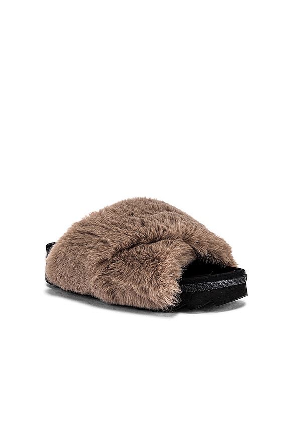 view 2 of 5 Cloud Faux Fur Slippers in Nude