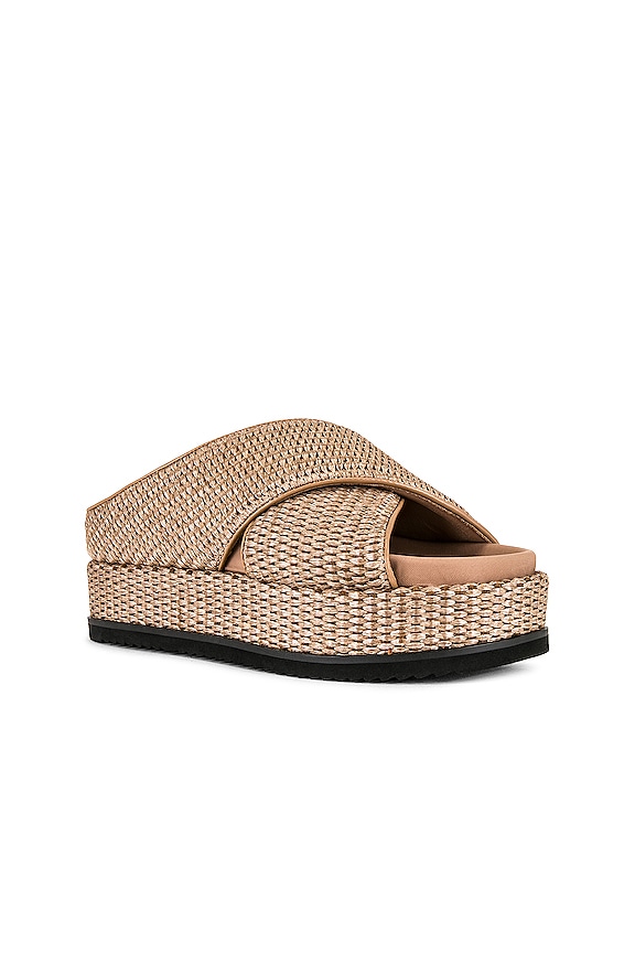 view 2 of 5 Cross Stack Raffia Sandal in Natural
