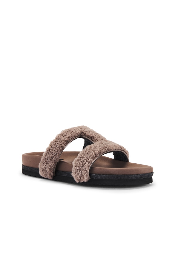 view 2 of 5 SANDALES FUZZY CUFFS in Taupe