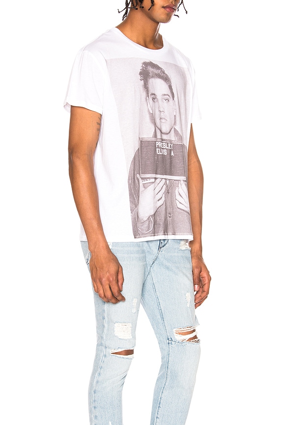 view 2 of 4 Elvis Mugshot Boy T in White