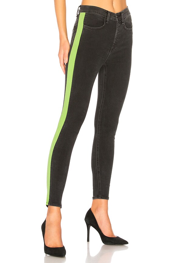 view 2 of 4 MAZIE 진 in Black & Lime