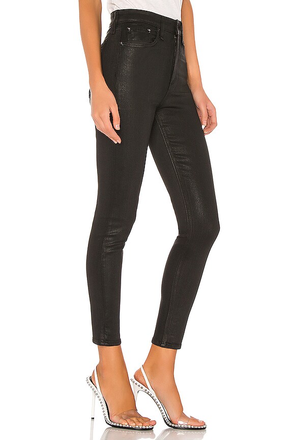 view 2 of 4 Nina High Rise Ankle Skinny in Coated Black