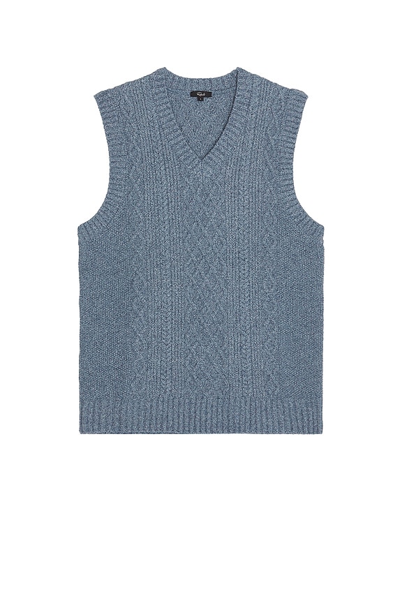 view 1 of 4 Lee Knit Vest in Azure Marl