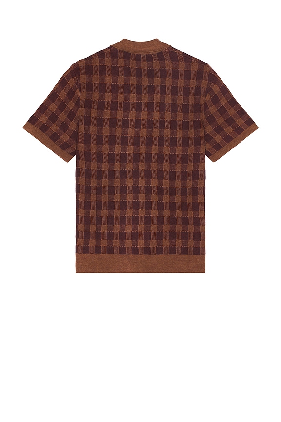 view 2 of 4 Ronan Short Sleeve Button Down Shirt in Brick Umber