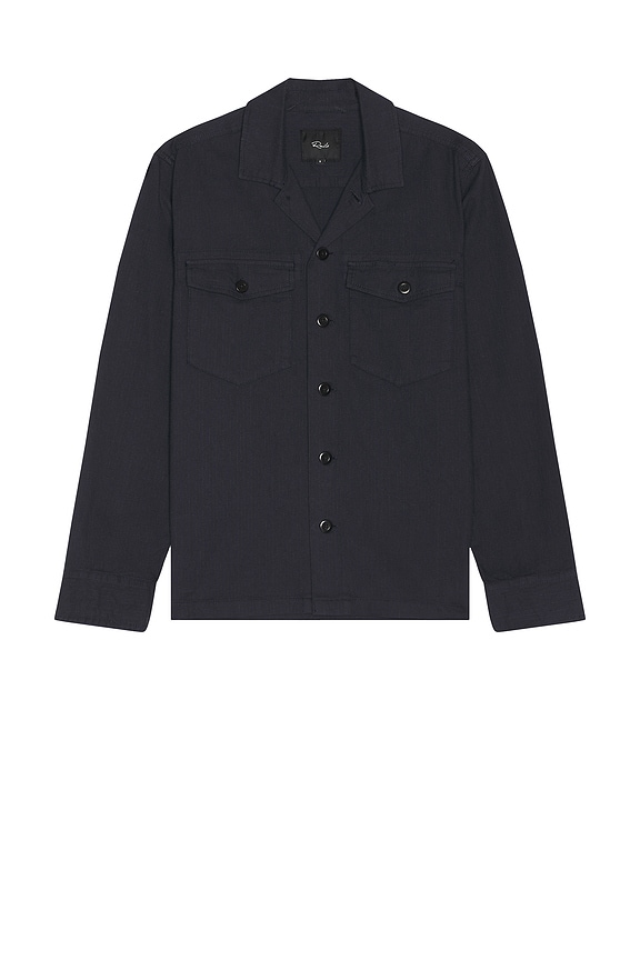 view 1 of 3 シャツ in Navy Charcoal Pin Stripe