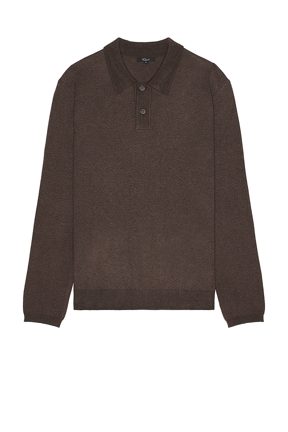 view 2 of 3 Herrington Polo in Brown Herringbone Melange