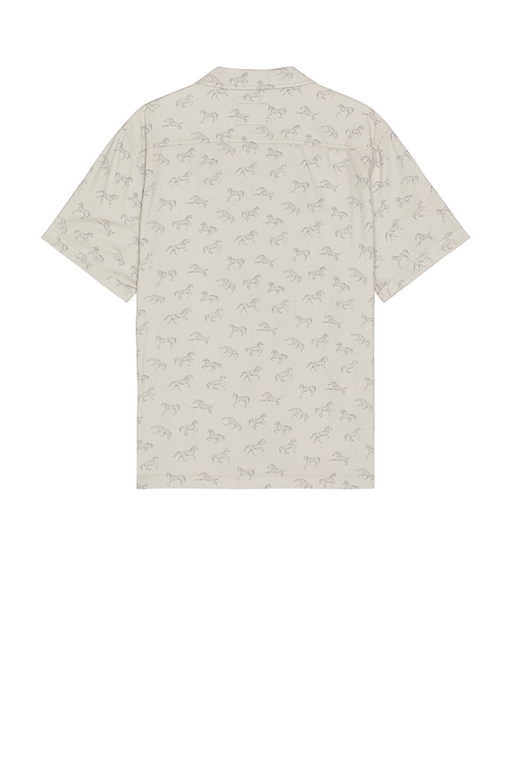 view 2 of 3 Moreno Button Down Camp Shirt in Stallion Parchment Indigo