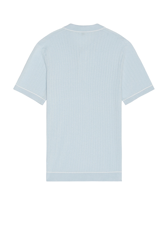 view 2 of 3 Hardy Short Sleeve Polo in Light Blue Melange