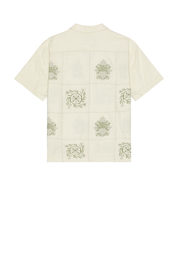 view 2 of 5 Clairo Camp Shirt in Cream Quilt Squares