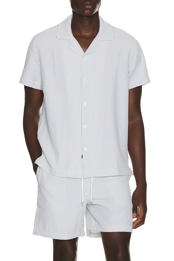 view 1 of 5 Amalfi Camp Collared Shirt in Sage White