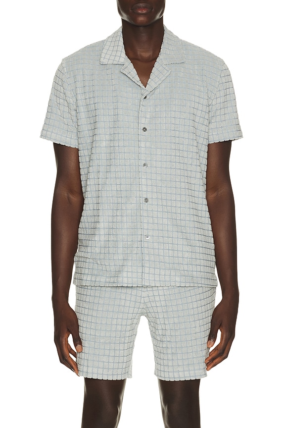 view 1 of 5 Maverick Camp Collared Shirt in Silverline Blue Grid