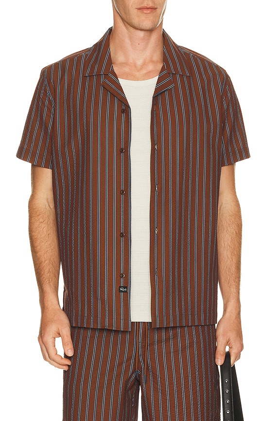 view 1 of 5 CAMISA NA in Rust Navy Stripe