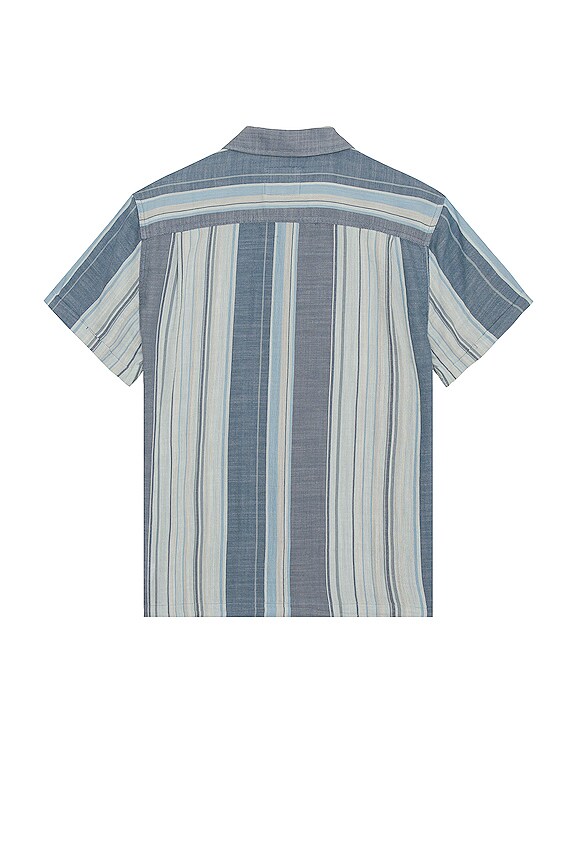 view 2 of 3 Amalfi Short Sleeve Camp Shirt in Cool Blue Banner