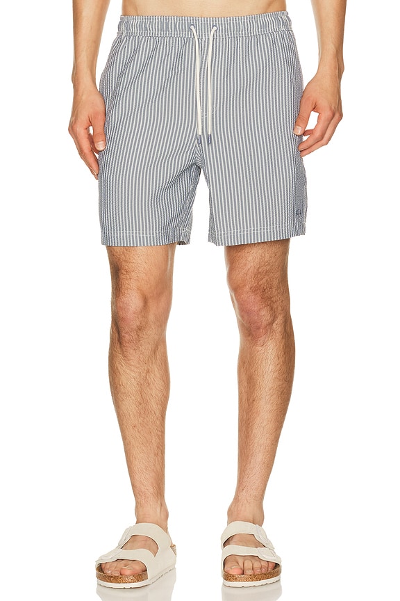 view 1 of 5 LA BREA スイム in Navy Deck Stripe