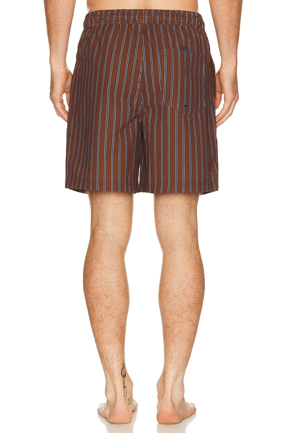 view 2 of 5 La Brea Short in Rust Navy Stripe