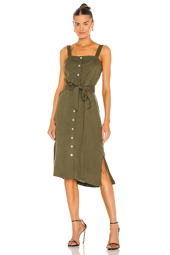 view 1 of 3 Clement Dress in Army Green