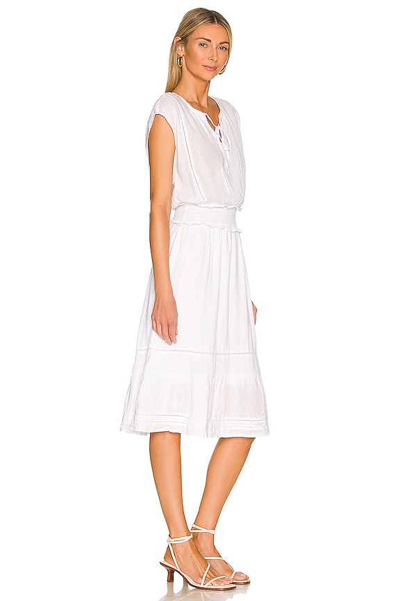 view 2 of 3 VESTIDO ASHLYN MIDI in White Lace Detail