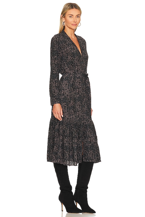 view 2 of 3 ПЛАТЬЕ МИДИ BEATRICE in Charcoal Abstract Animal