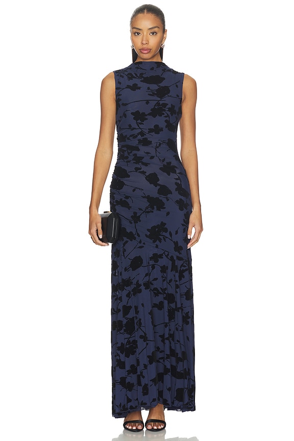 view 1 of 3 Cosmos Dress in Navy Tossed Roses