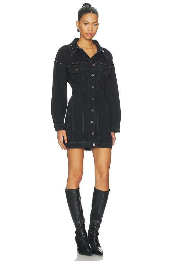 view 2 of 3 VESTIDO LADERA in Black Stone