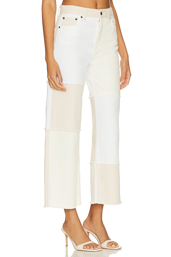 view 2 of 4 Getty Crop Pant in Ecru Patchwork