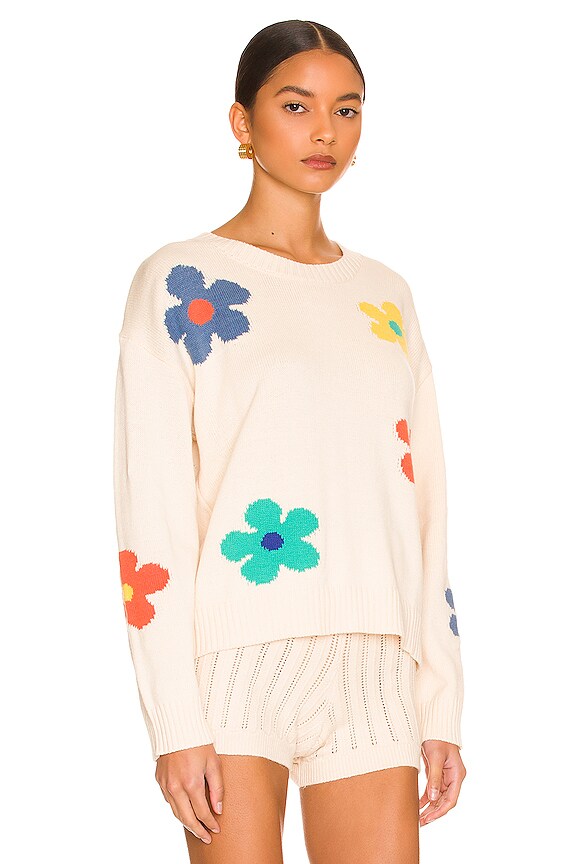 view 2 of 4 Perci Pullover Sweater in Ivory Daises