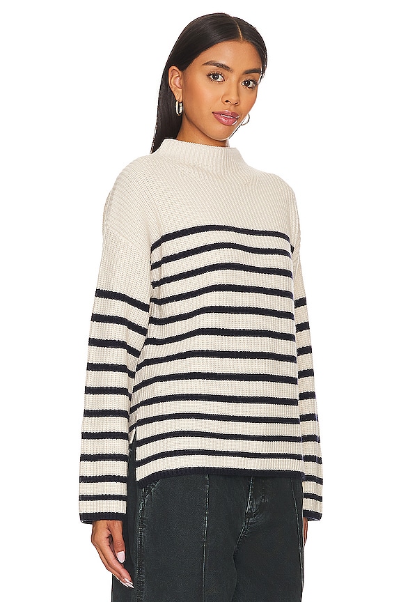 view 2 of 4 Claudia Sweater in Cream Navy Stripe