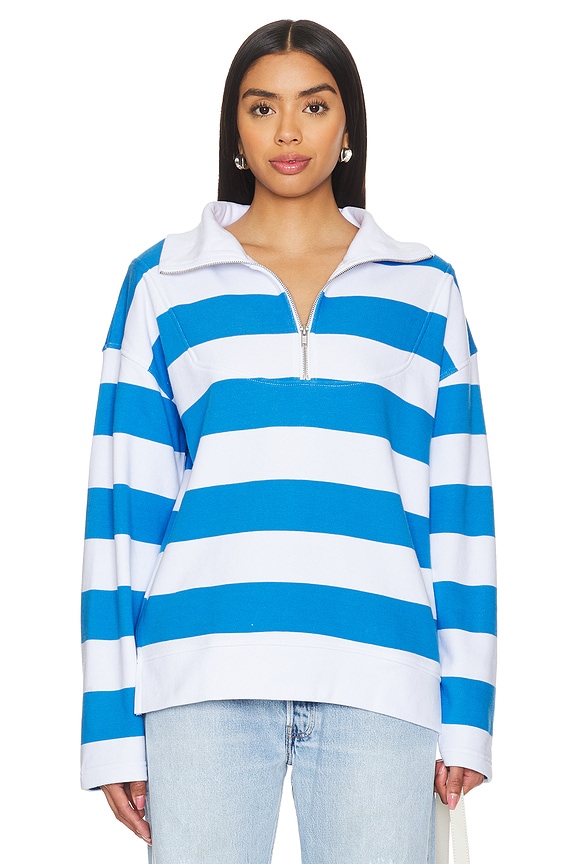 view 2 of 5 Parker Top in Ocean Rugby Stripe