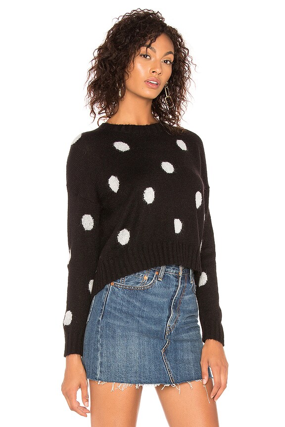 view 2 of 4 Perci Sweater in Black Ivory Polka Dot