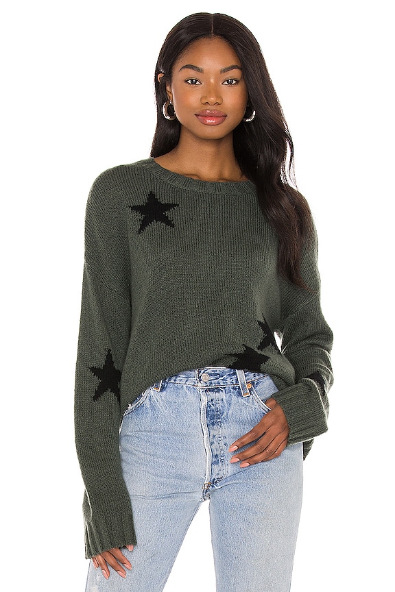 Rails Perci Sweater in Olive Black Stars | REVOLVE