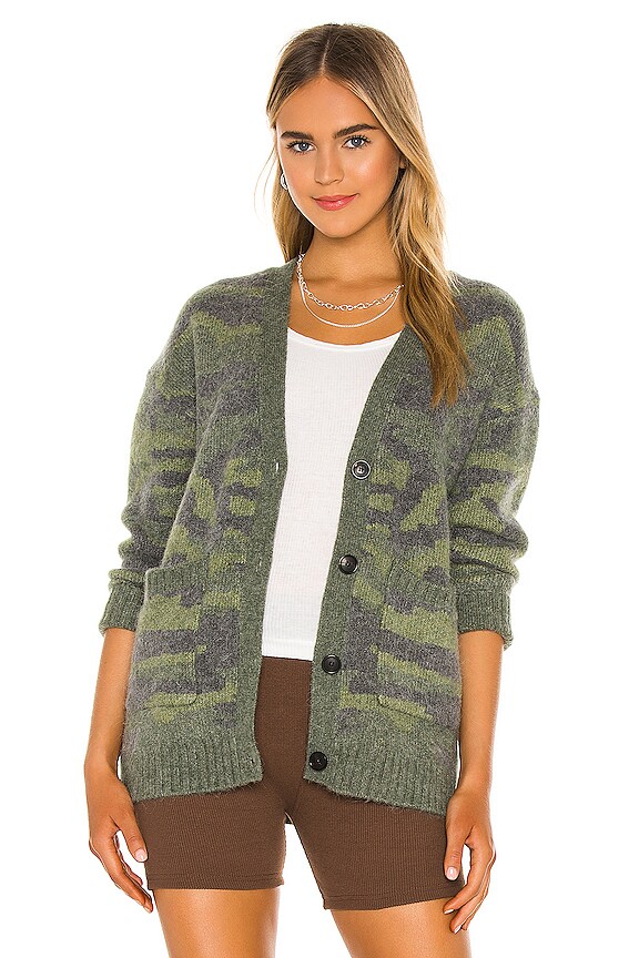 view 1 of 4 Runi Cardigan in Green Camo