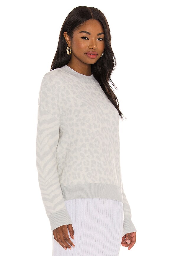 view 2 of 4 Lana Sweater in Ivory Grey Mixed Animal