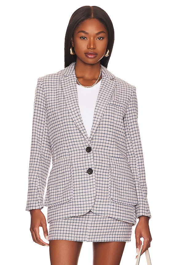 view 2 of 5 VESTE WINDSOR in Lilac Navy Mini Check