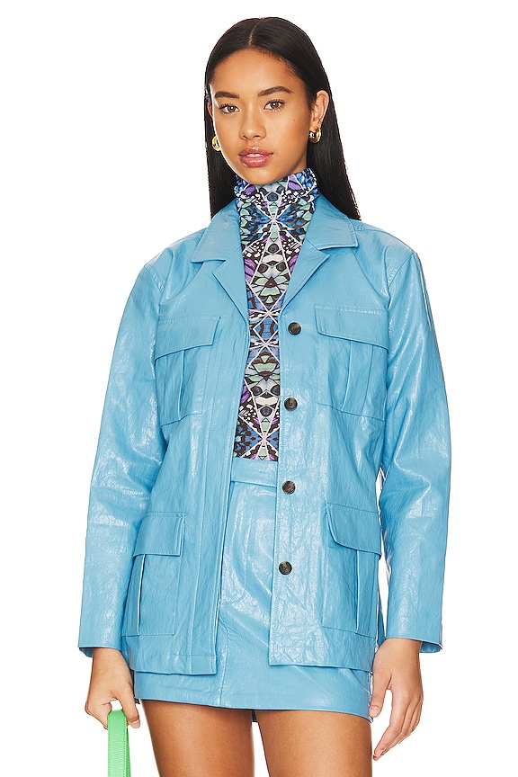 view 2 of 5 Romily Button Up Jacket in Bluestone