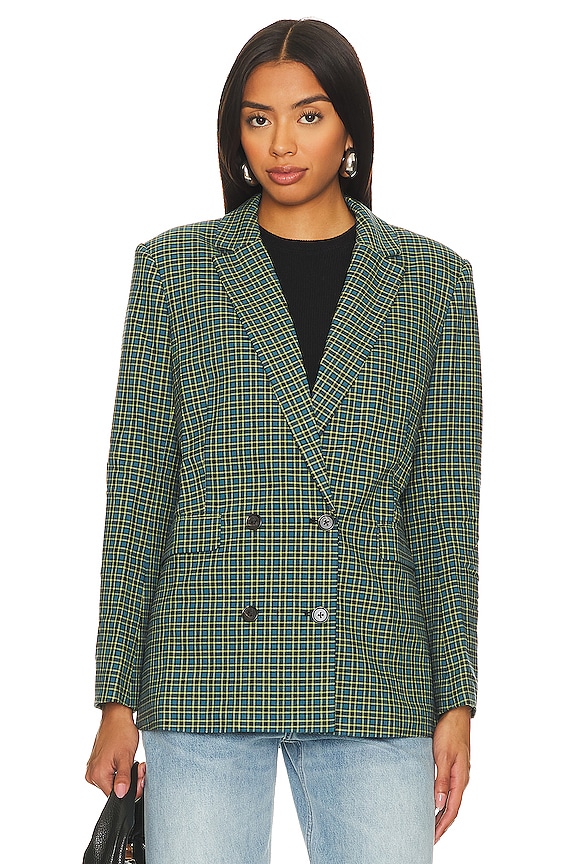 view 2 of 5 Jac Blazer in Navy Lime Check