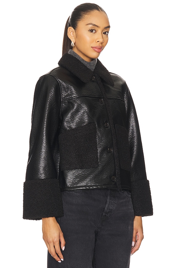 view 2 of 4 Dria Jacket in Black Shearling