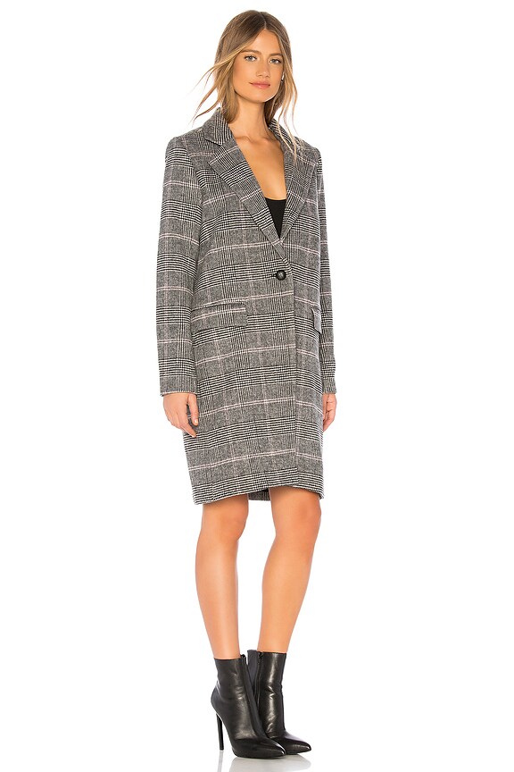 view 2 of 3 Anders Coat in Charcoal Pink Plaid