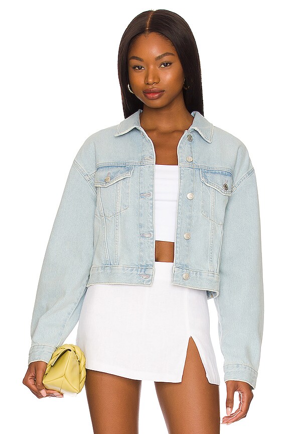 view 1 of 4 Indio Denim Jacket in Faded Blue Distress