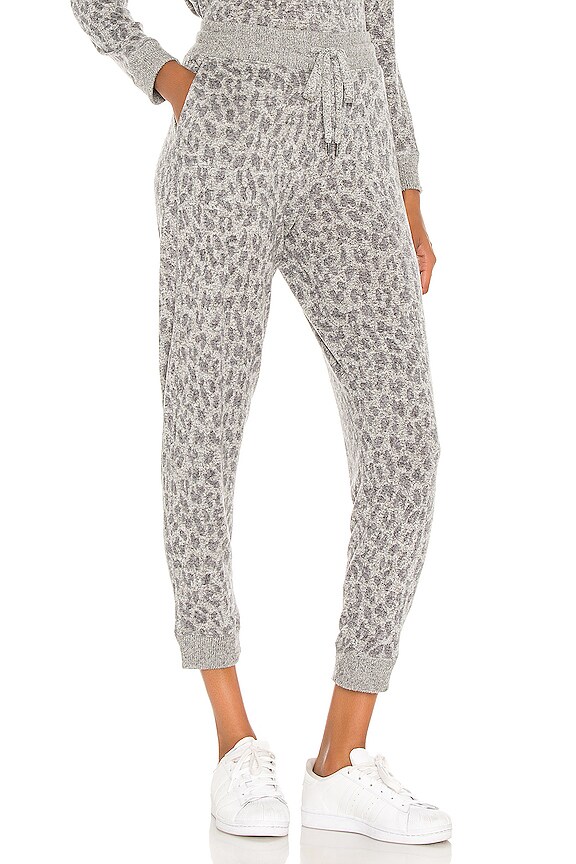 view 2 of 4 Devon Sweatpant in Melange Grey Leopard