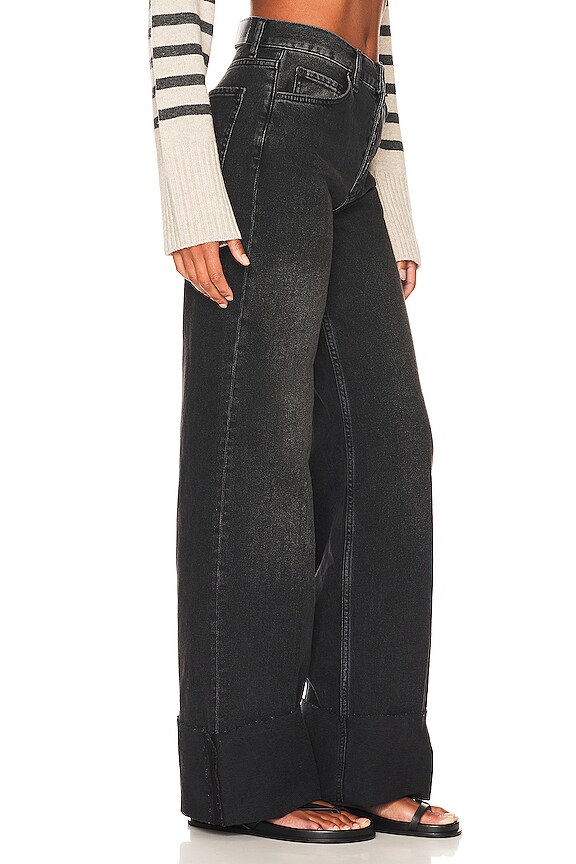 view 2 of 4 Getty Wide Leg in Ash Black Cuffed