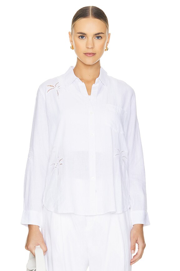 view 2 of 6 CHARLI トップ in White Palm Tree Eyelet